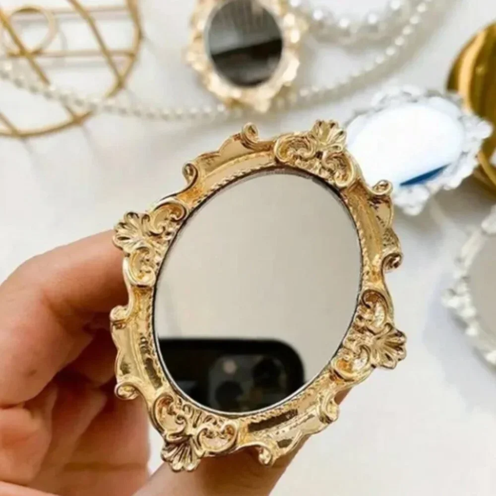 NWT Vintage Style Mirror Phone Grip Gold Ornate Aesthetic Stand